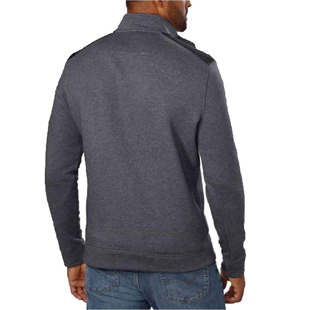 CALVIN KLEIN LIKE NEW MEN’S ZIP UP SWEATSHIRT JACKET DARK CLIFF HEATHER SZ M - Picture 3 of 6